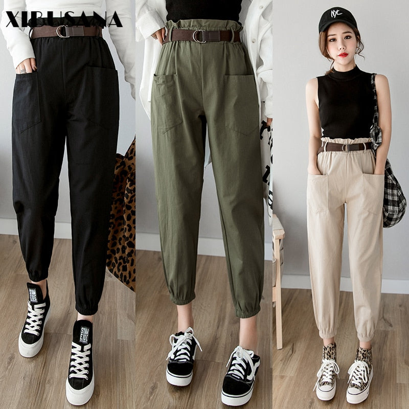 Pantalones de mujer 2020 primavera verano moda femenina sólida cintura –  Modadeamor